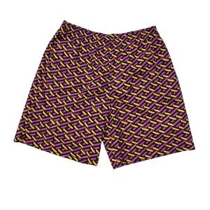 New Versace La Greca Monogram Cotton Shorts Size IT50/34US